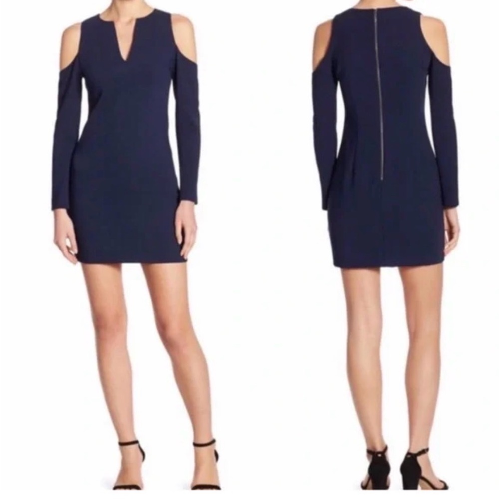 Alice + Olivia Nico Cold Shoulder long Sleeve Dress